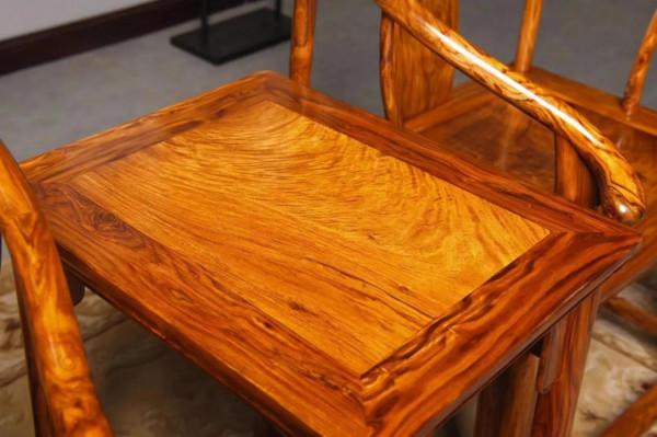 海南黃花梨全新料王世襄款圈椅圓中略帶扁形