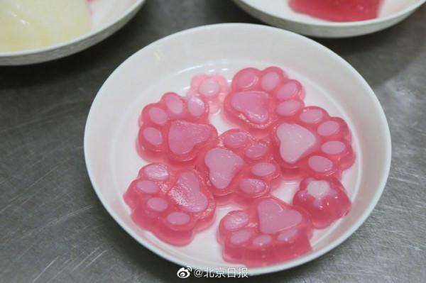 北京動物園動物們吃月餅過節，猩猩享受涼皮粉特製“冰皮月餅”