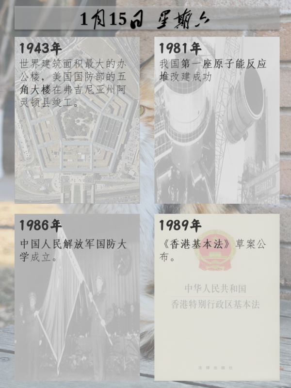 歷史上的今天｜1月15日&mdash;&mdash;星期六