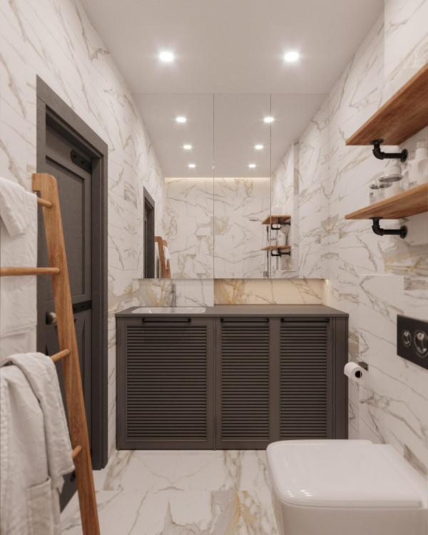 點點藍色帶來的深度和個性！2間60平小戶型設計