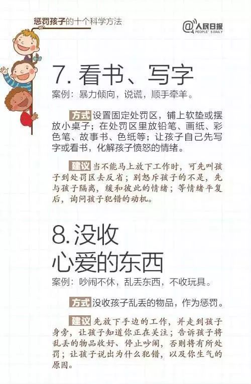 人民日報：15個表揚孩子和10個懲罰孩子的科學方法，家長必讀！