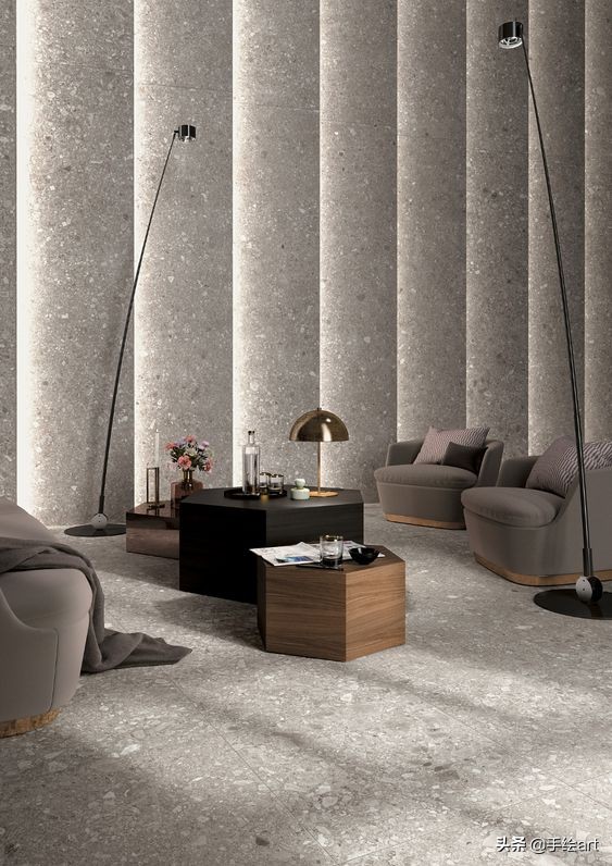 充滿燈光藝術的牆面