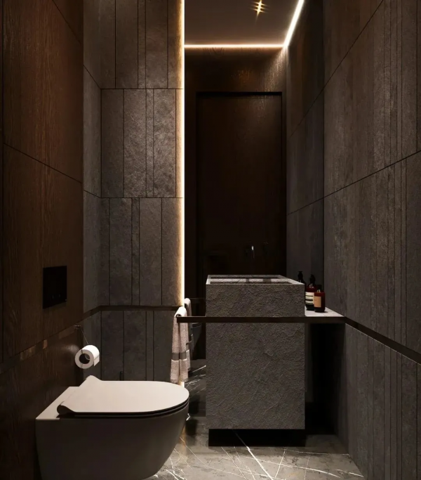 大理石衛生間設計，簡約輕奢