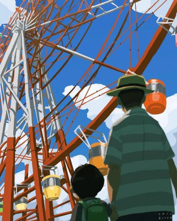 會畫畫的爸爸,太暖了 會畫畫的爸爸,太暖了