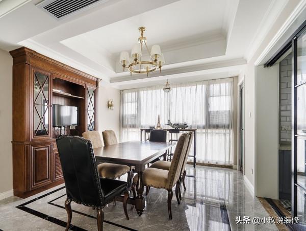 158㎡美式混搭裝修，全屋配色賞心悅目，背景牆更是讓人眼前一亮