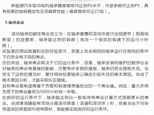 新能源驅動電機軸承設計應用特點