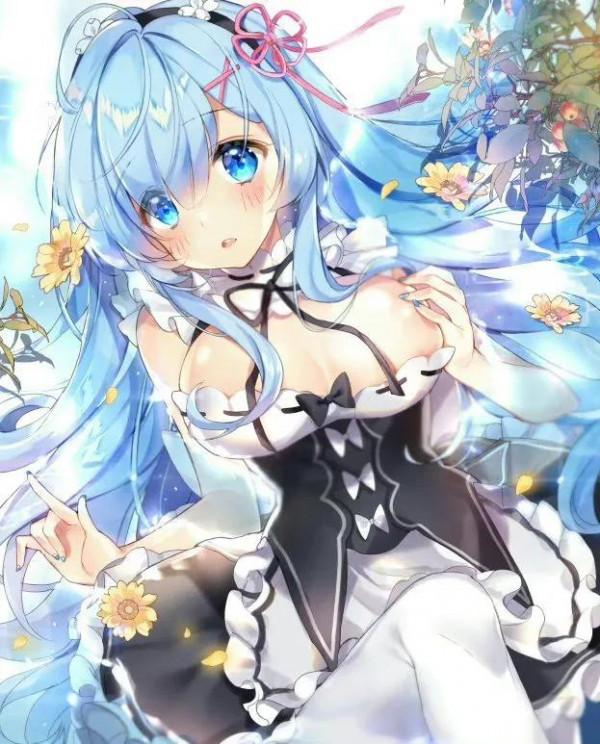 插畫欣賞｜可愛的動漫少女們在花中起舞