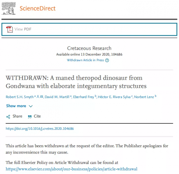 因歸屬問題而遭撤回 科學殖民讓恐龍研究“二次滅絕” 因歸屬問題而遭撤回 科學殖民讓恐龍研究“二次滅絕”