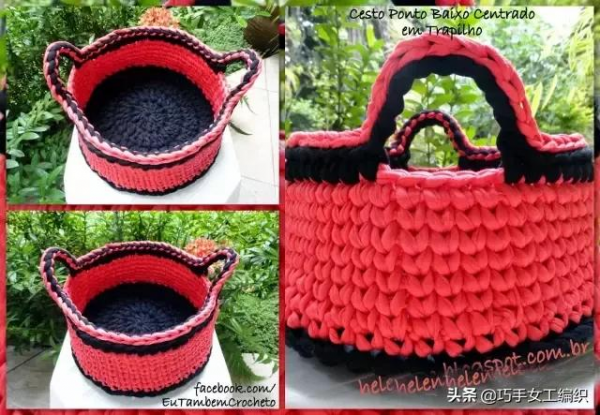 舊T恤以後不要扔,教你鉤成24種收納籃,美到眼花繚亂!(附針法圖解