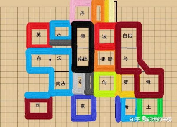 如果把歐洲大陸變成一個圍棋盤,哪個帝國佔據了最多的棋盤範圍? 如果把歐洲大陸變成一個圍棋盤,哪個帝國佔據了最多的棋盤範圍?