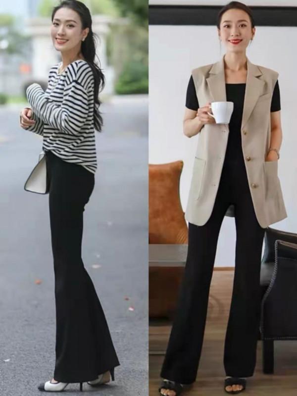 露腳踝過時了，今年秋季流行穿“過踝喇叭褲”，時尚大氣又顯腿長