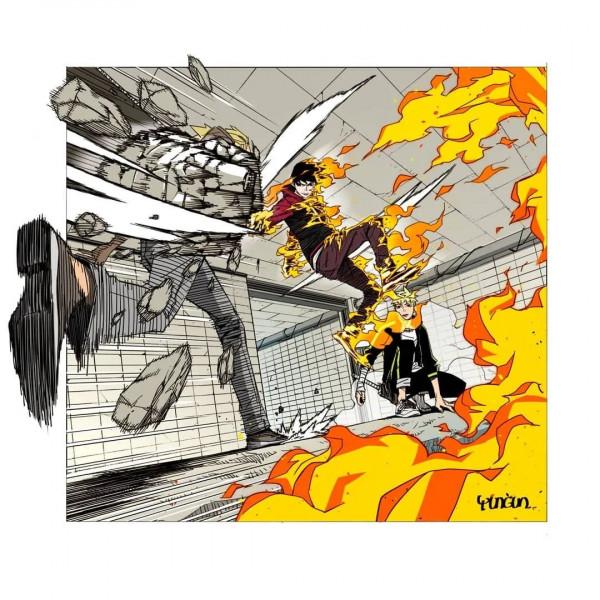 畫熱血漫畫的人設，真酷