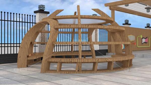 貌美又實用的戶外木製長廊，就是這麼招小盆友喜歡