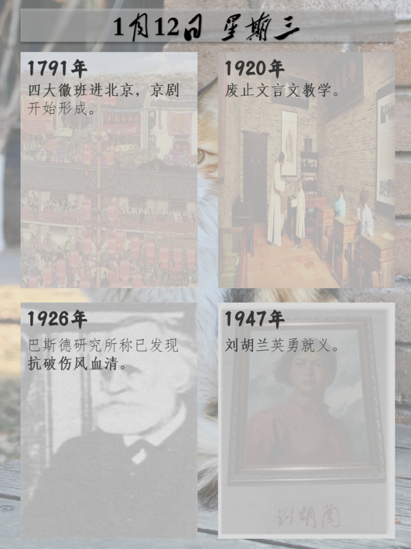 歷史上的今天｜1月12日——星期三