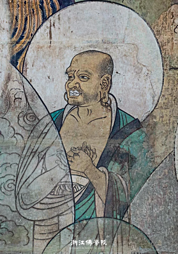 元代11.11米“彌勒說法圖”壁畫，1925年被切割成60多塊剝走，現館藏於加拿大