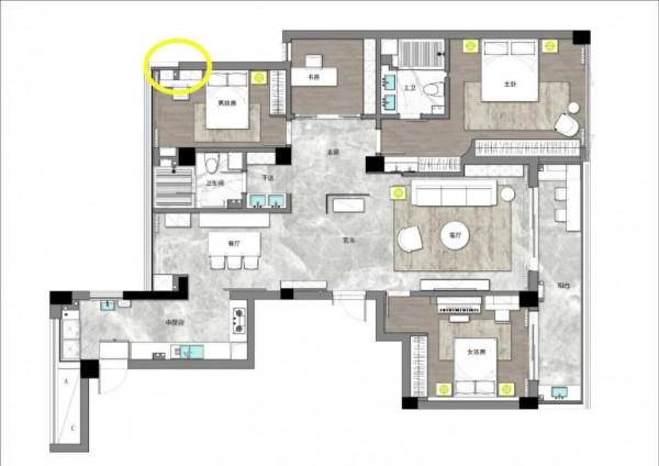裝修就怕遇到承重柱,沒想到設計師一出手,多2張書桌,好看實用 裝修就怕遇到承重柱,沒想到設計師一出手,多2張書桌,好看實用