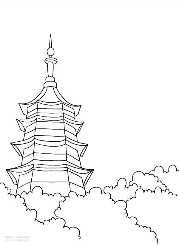 兒童畫教程|探尋中國傳統古建築《巍然屹立的古塔》 兒童畫教程|探尋中國傳統古建築《巍然屹立的古塔》