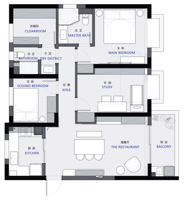 改造90㎡精裝房，客餐廳一體、雙衛生間、衣帽間…拒絕千篇一律