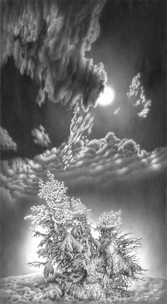 畫雪61年，74歲老人一支鉛筆將雪畫活