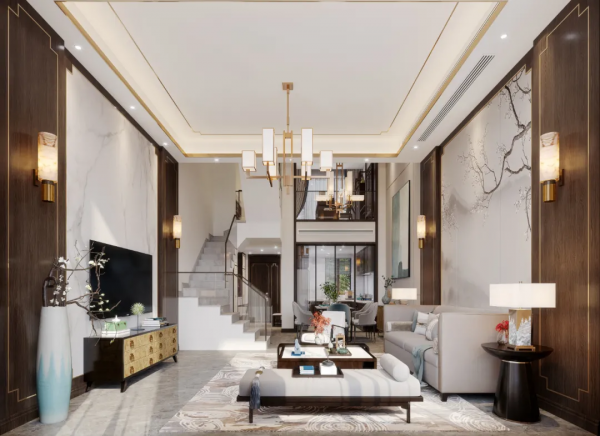 300m²新中式別墅，含蓄秀美的東方美家