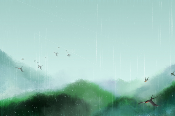 春雨紛紛，思念繾綣