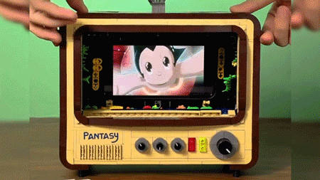 能親手組裝的童年老電視，復古配色，好看又好玩