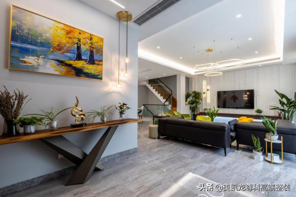 600㎡現代風別墅，跳躍的色彩點亮生活的絢麗