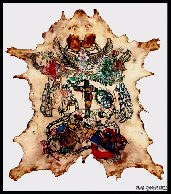 藝術圈的“屠夫”，給活豬紋身，剝下豬皮裝裱成畫一幅賣出100萬