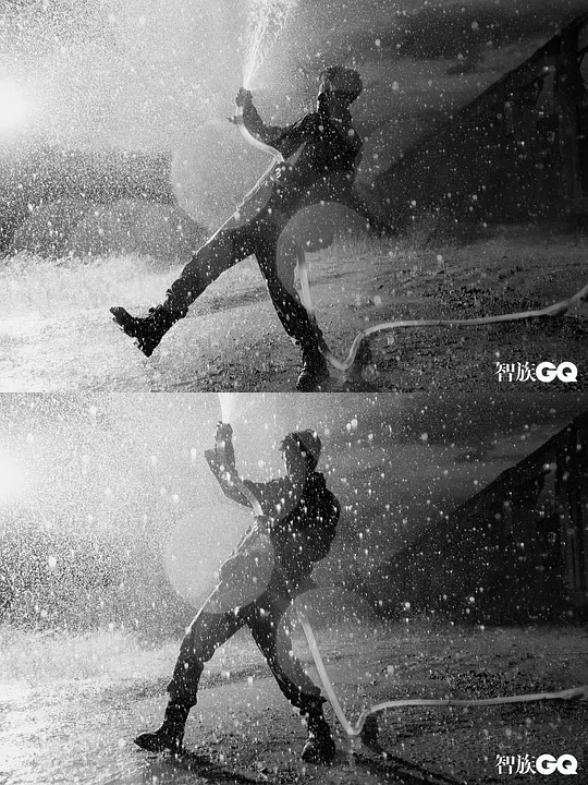 王一博GQ銀十封面，廢墟大片，創刊十二年以來第一次單人拉頁封面