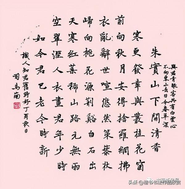 司馬南在微博曬書法，看看這字如何？