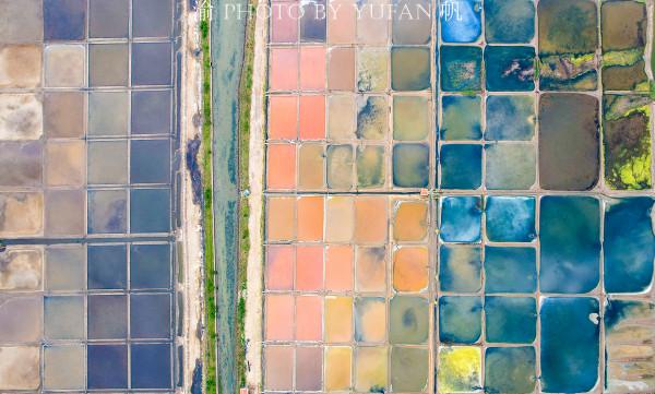 山東威海發現中國最美的鹽田，比茶卡鹽湖還美，好似巨大的眼影盤