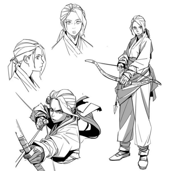 畫熱血漫畫的人設，真酷