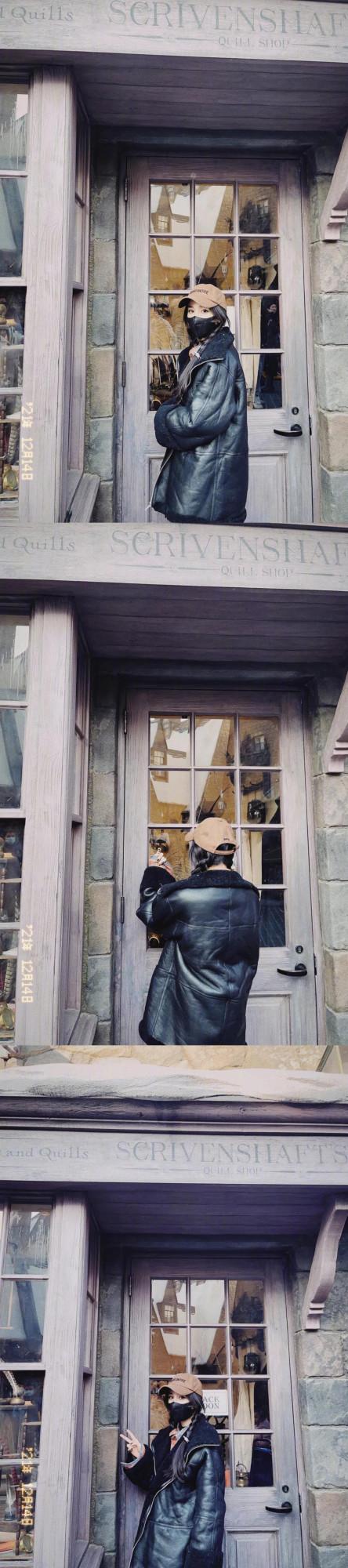 楊冪北京環球影城遊客照，私服超酷