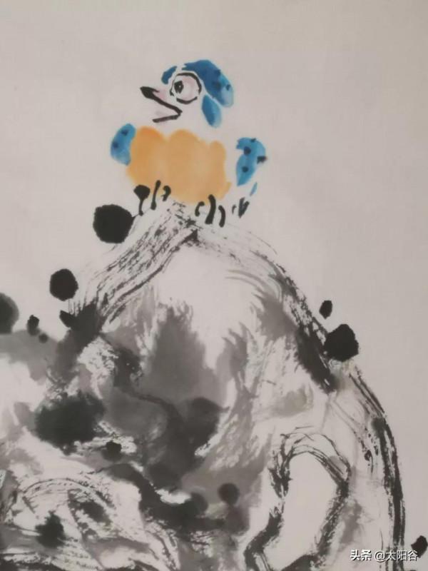 江西畫家蔡志遠昨天又畫兩幅菊花，一幅題詩，一幅題《秋菊畫》