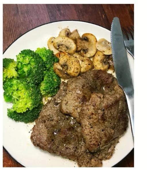 減脂菜之6——黑椒牛排