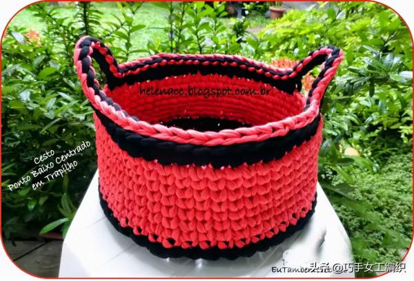 舊T恤以後不要扔,教你鉤成24種收納籃,美到眼花繚亂!(附針法圖解