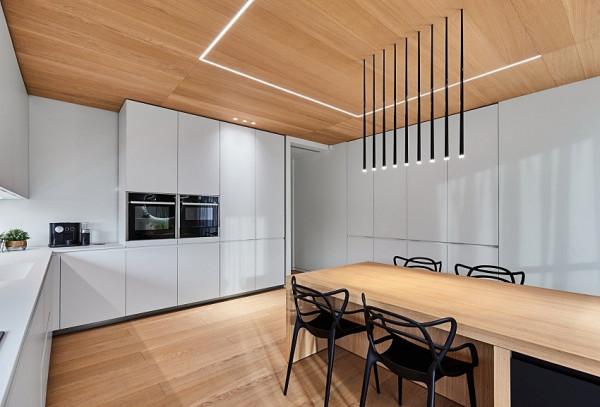 173㎡複式，全屋木飾面、大理石、燈帶做裝飾，奢華但不“壕”