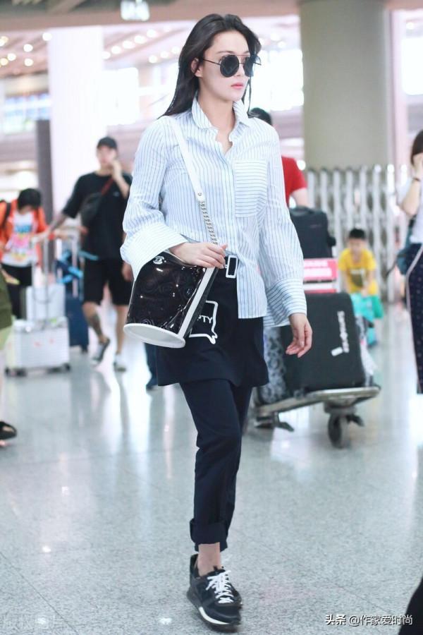 張馨予穿出了西裝的高階氣質來了，比起裙裝休閒時尚，更適合制服