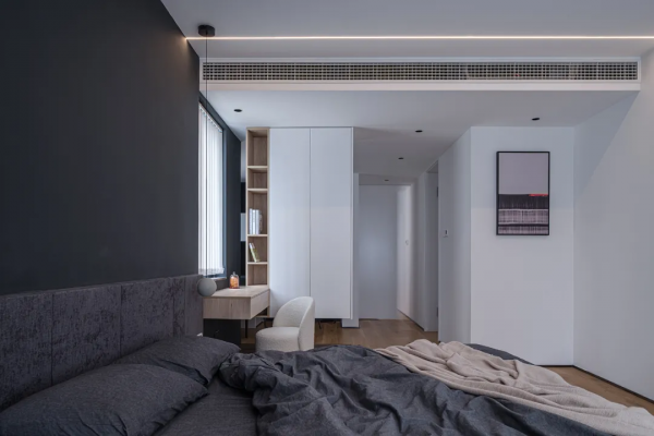 140㎡現代簡約風格新房裝修，臥室衣帽間愛了