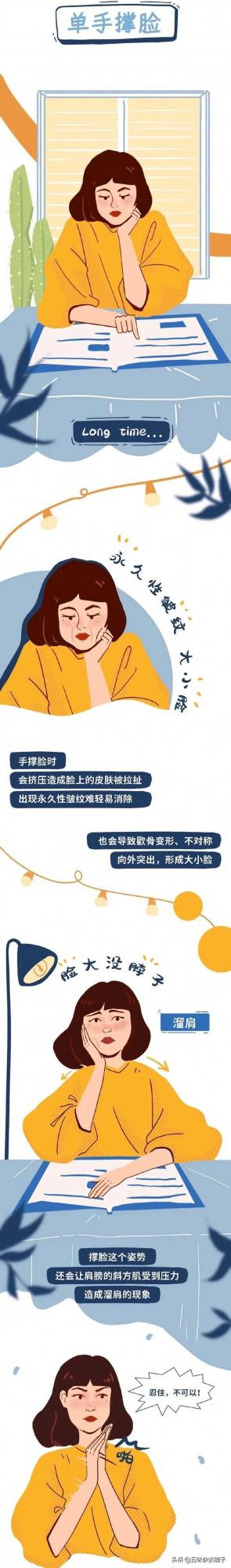 易讓你“變醜”的姿勢TOP10，你還在做？（漫畫科普！）