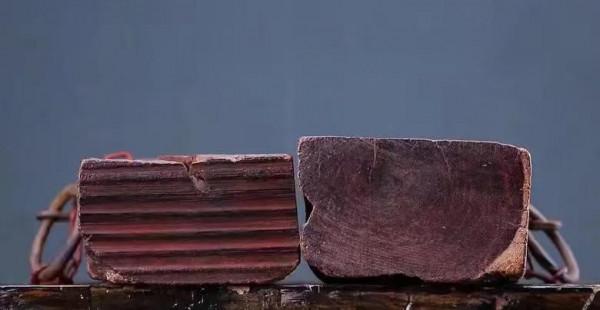 古舊的小葉紫檀拆房老門栓一對！這東西有價值？