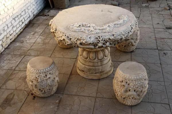 石桌 茶桌 漢白玉