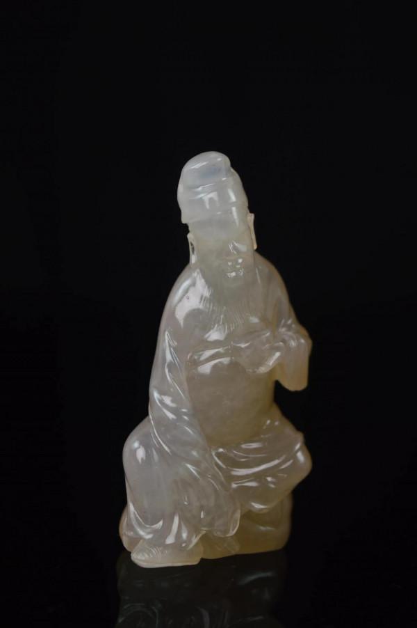 壽山石擺件 名貴品種 荔枝洞石 李白醉酒 收藏