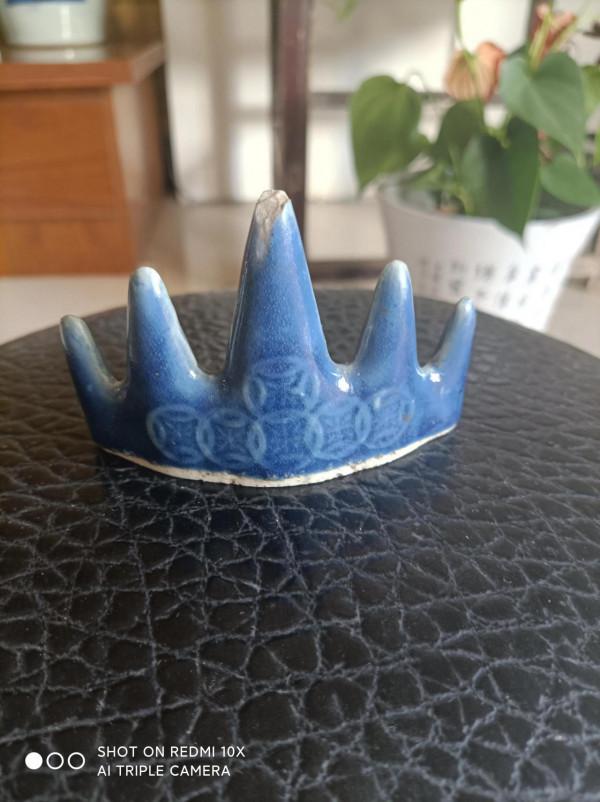 清中霽藍釉筆架
