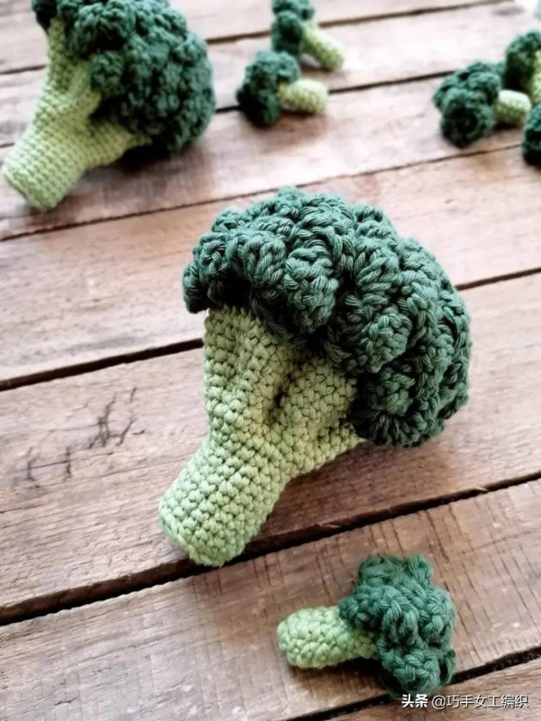 用零線就把蔬菜水果鉤得如此逼真，比新鮮的還要美