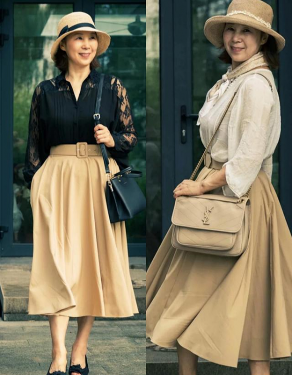 65歲奶奶真會穿，樣貌平平身材微胖，卻憑藉時髦減齡穿搭圈粉無數