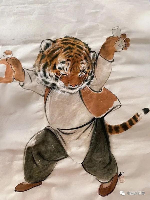 虎年虎畫：萌虎的幸福生活