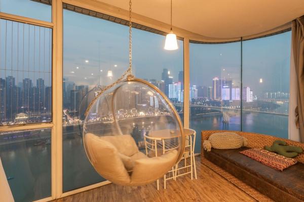 我理想中的“湖景房”戶型，坐在客廳裡就能見湖見景，想想就開心