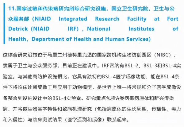 P4實驗室大盤點｜| 全球建成及在建P4實驗室50餘個，美國至少15個