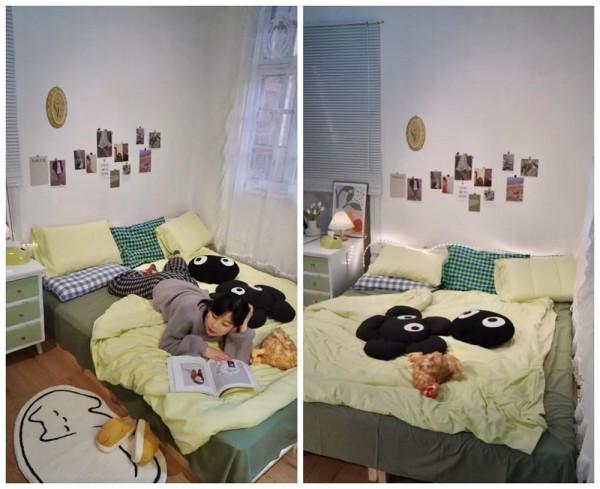 姑娘廢物利用：將廢舊木托盤和木桌，改成“臥室套裝”，變廢為寶